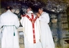 Gerusalemme - Pellegrinaggio in Palestina, Concelebrazone vicino alla Grotta - 31.12.1975